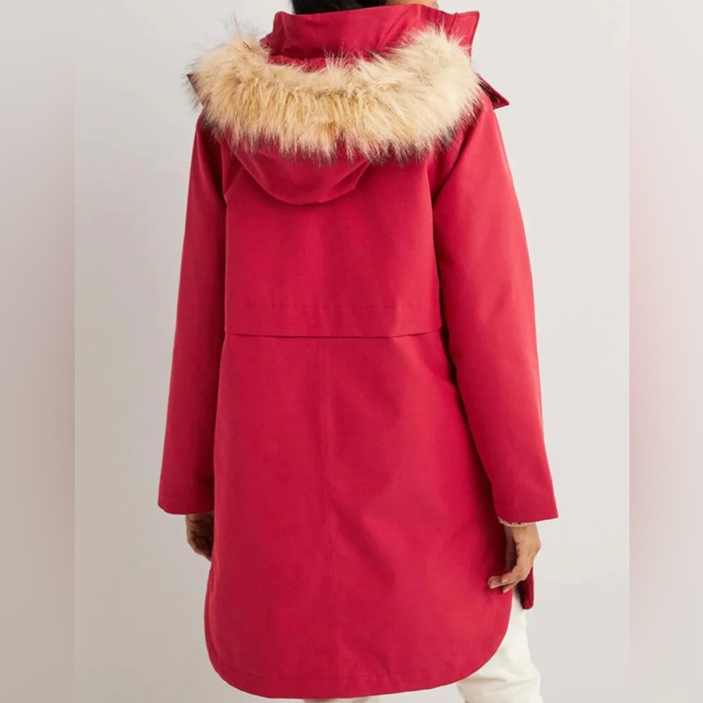 Boden Waterproof Borg Lined Parka w/ removable liner/vest size 10 US